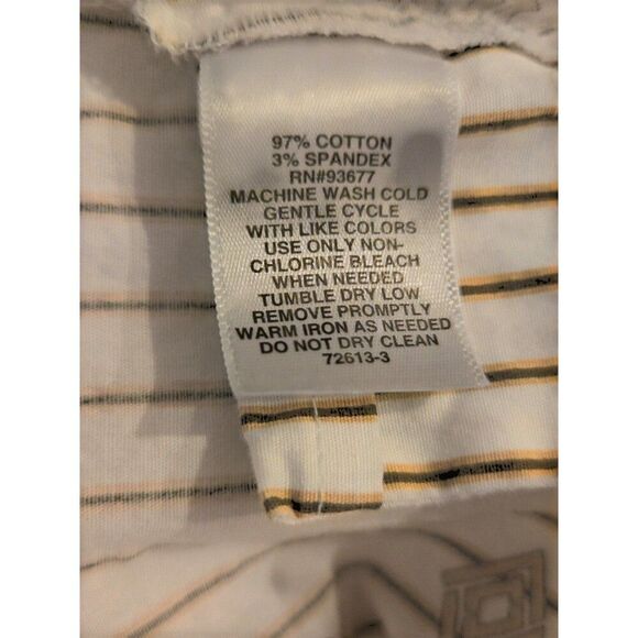 LIZ CLAIBORNE STRIPED BUTTON DOWN BLOUSE SZ XL - Picture 5 of 5
